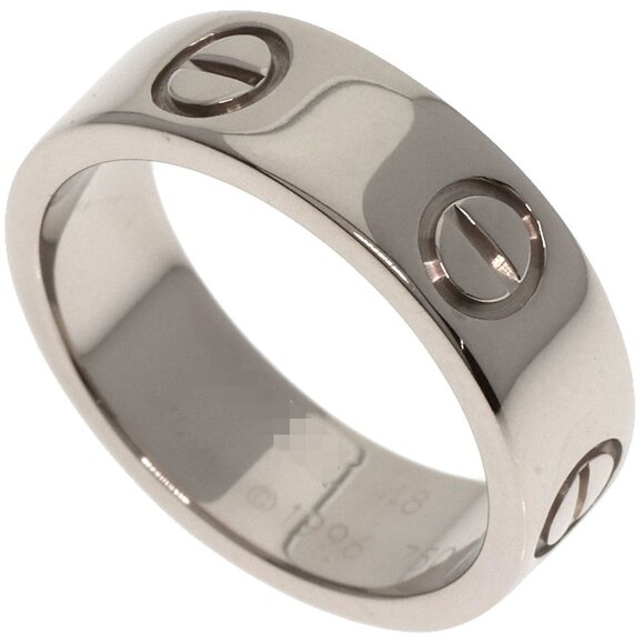CARTIER 18k White Gold Love Ring #48 - Picture 1 of 6